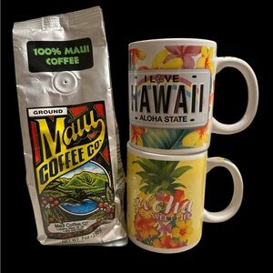 Hawaiian Mug Set w Maui Coffee